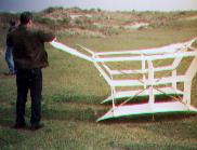 Jan Desimpelare mit dem Nachbau